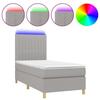 VidaXL Slatted Bed Base with Mattress and LED, Upholstered Bed, Single Bed, Adult Bed for Interior Bedroom, 3135549