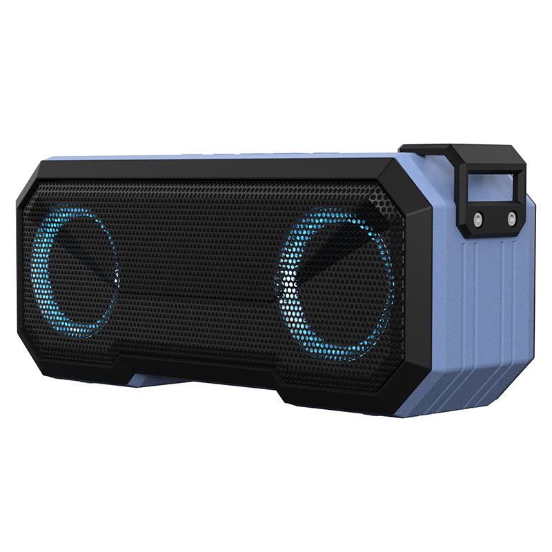 X8 Waterproof Bluetooth Speaker with Power Bank, Luminous Outdoor Subwoofer, Colorful Lights, and IPX7 Rating.