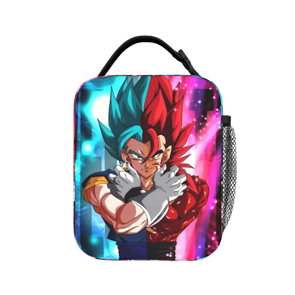 DBZ Gohan Super Sayan Insulated Lunch Bags Cooler Bag Reusable,Meal Container  Portable Tote Lunch Box Girl Boy Beach  Outdoor