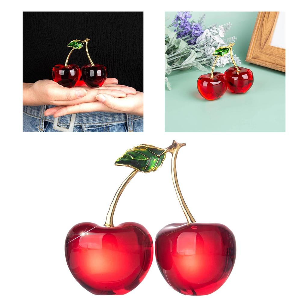Crystal Fruit Sculpture Art Home Desktop Bookshelf Decorative Ornament