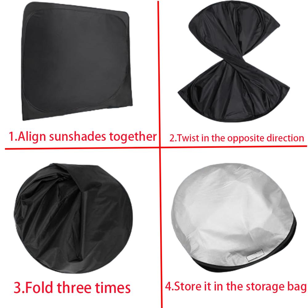 Folding Sunshade Protector Dual-Layer Sunshade Custom For Toyota FJ Cruiser Sport Utility 2007-2014 Front Windscreen Shade Visor