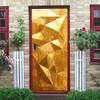 2pcs Modern Light Luxury Geometric Three-dimensional Gold Foil Wall Stickers, Living Room Entrance, Bedroom Background Wall Deco