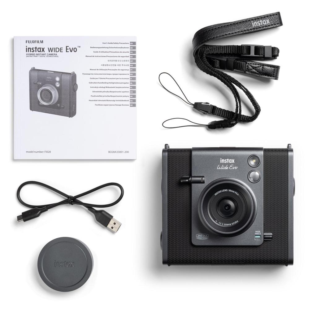INSTAX WIDE EVO instant film camera and printer with rear LCD 10 lenses and 10 film lens uses INSTAX wide film sold 2-in-1 screen, filters, wide-angle