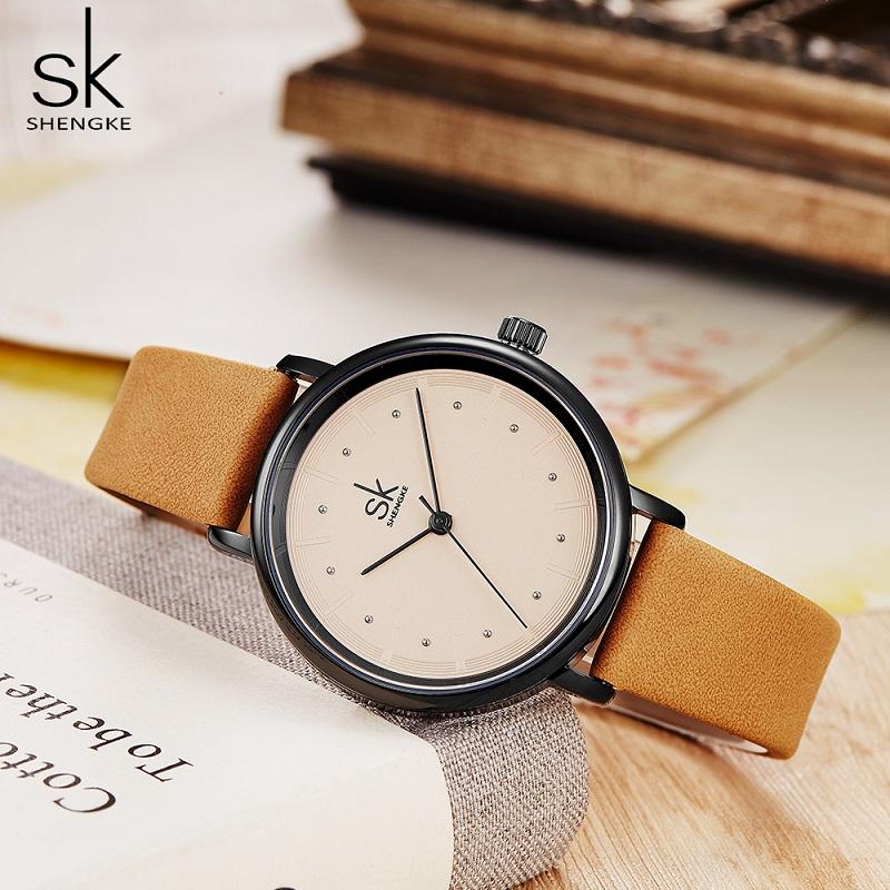 Shengke Sample Styles Ladies Watches Original Design Women's Quartz Wristwatches Best Gifts Clock