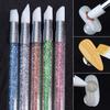 Double Head Silicone Nail Art Pen Carving Flower Sculpting Pen Adjustable Glue Stick Embossing Brush Professional Manicure Tools