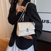 Fashion Rhombus Chain Commuter Bag Women's New Fashion Textured Armpit Bag Single Shoulder Crossbody Small Square Bag