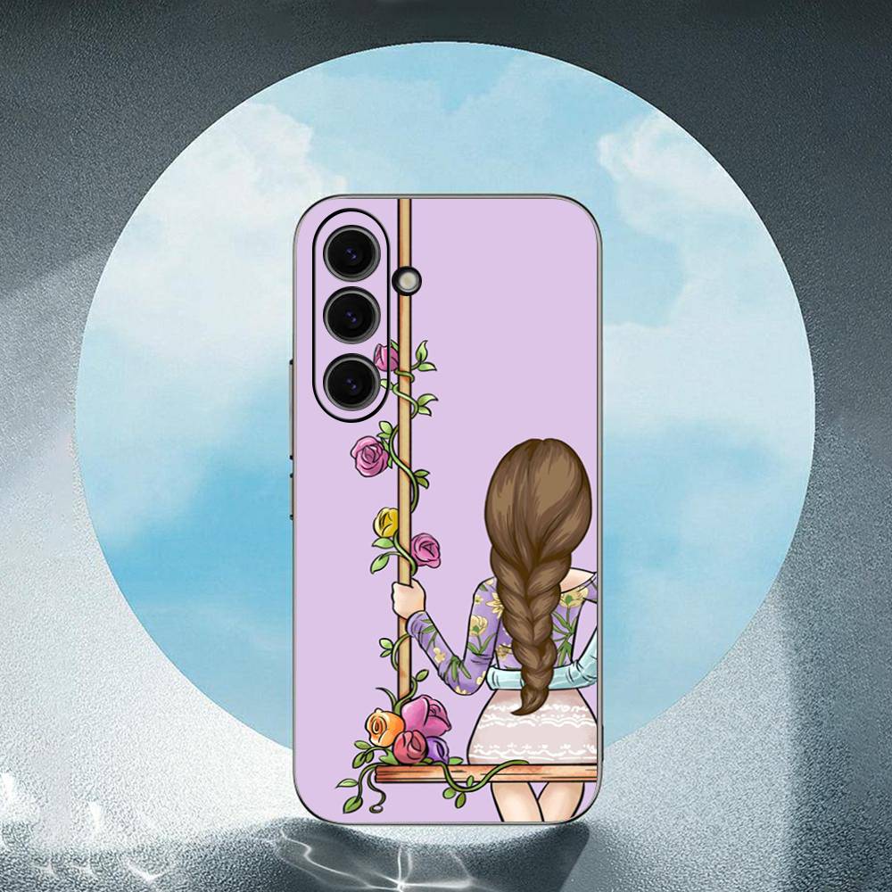 Best Friend For Samsung Galaxy S23 S24 S25 Ultra S22 Plus S21 Black Soft Case Waterproof Soft Case