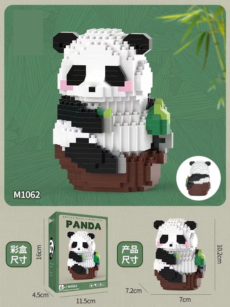 Panda 3d Constructor Micro Brick Small Particle Assembled Diamond Building Block for Children Boys 6 To 10 Year Games Child Gift