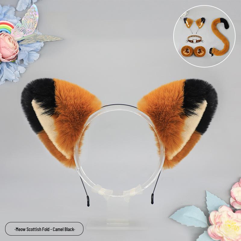 Handmade Plush Cat Girl Maid Fox Beast Ear Headband Hair Accessory