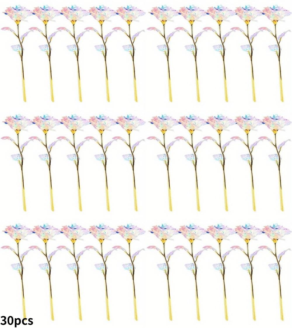

30pcs Eternal Rose Artificial Flowers Plastic Romantic Gift for Valentine s Day Mother s Day Anniversaries & Special Occasions