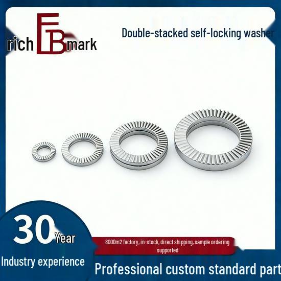 304 Stainless Steel Double Coil Self-Locking Anti-Loosening Washer