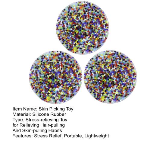 1/2/3 Stück Hautzupfen Fidget Spielzeug Stressabbau Haare Nägel Hautzupfen Alternative Tragbare Dekompressionsperlen Zupfmatte Trichotillomanie Sensorisches Spielzeug