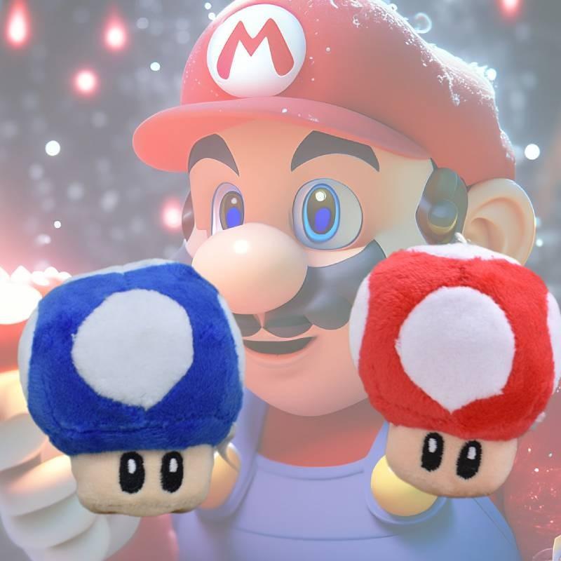 Mario Mushroom Plush Toys Cartoon Plants Fill Doll Backpack Keychain Xmas Gift