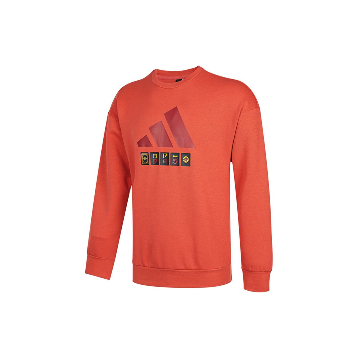 Adidas Story Толстовка с большим логотипом Мужская толстовка оранжево-красная H39215 XS