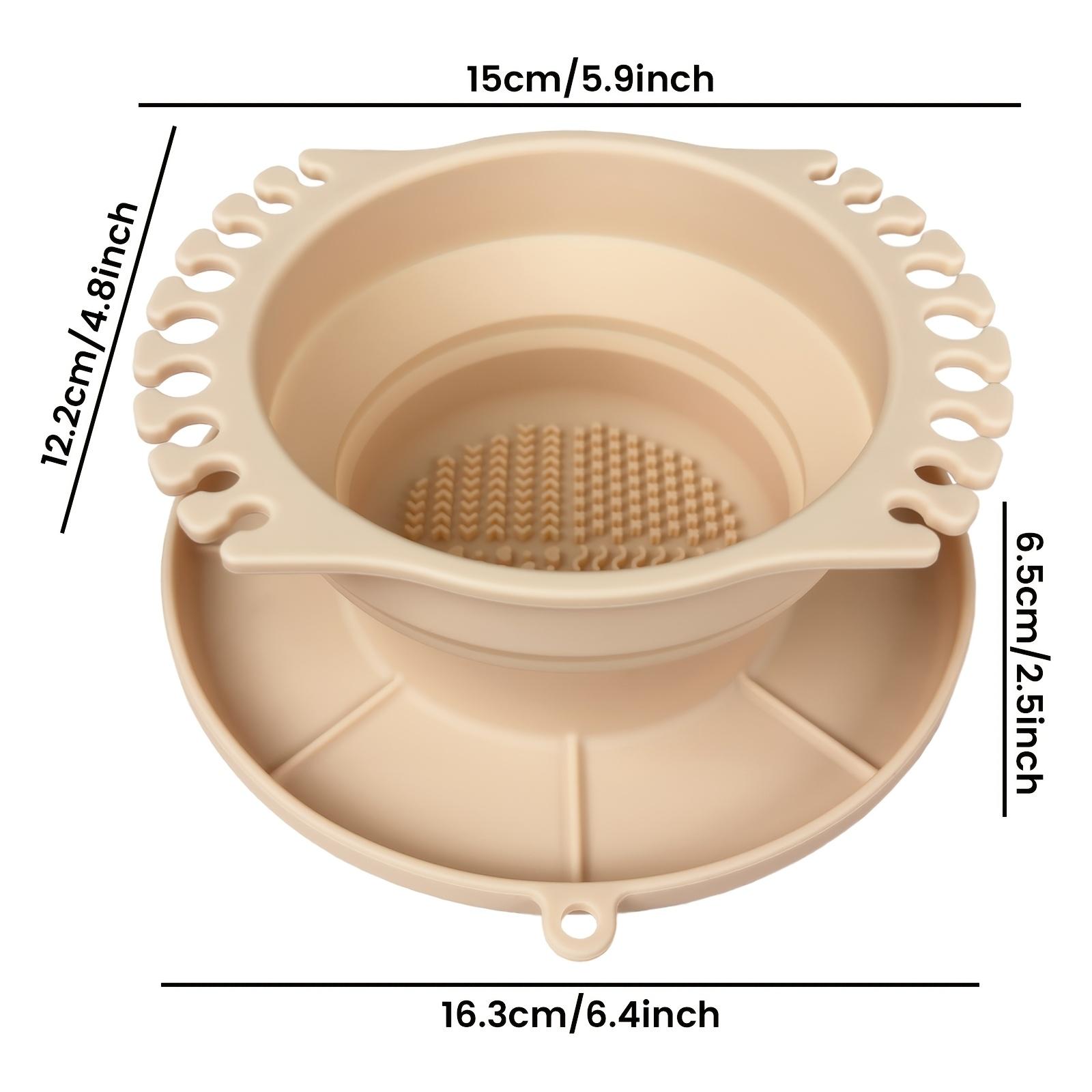 

1Pc Foldable Silicone Makeup Brush Cleaner, Drying Brush Rack and Storage Tray - Portable Wash Pad with Textured Base