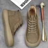 Men's Autumn New Wasteland Style Casual Leather Shoes Retro British Comfortable Wear-resistant Lightweight Big Head Shoes