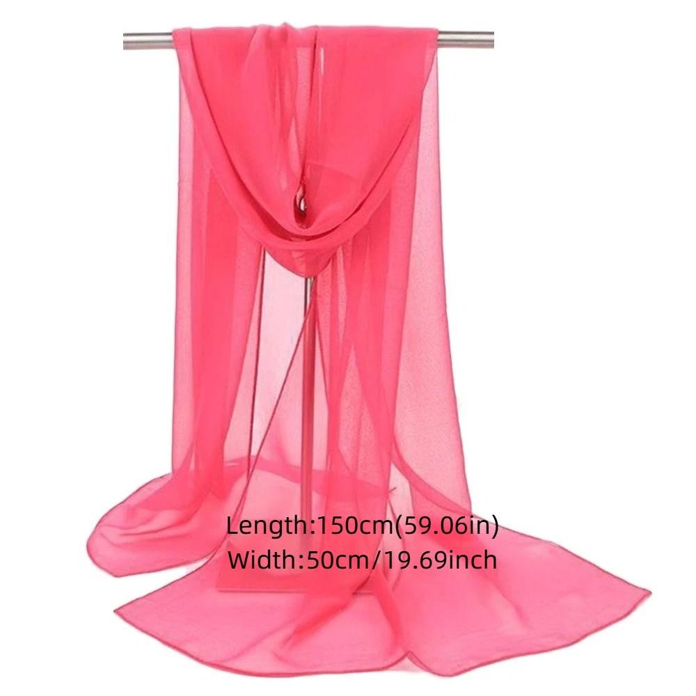 Sun Protection Scarf Solid Color Wrap Hijab Summer Shawls Women
