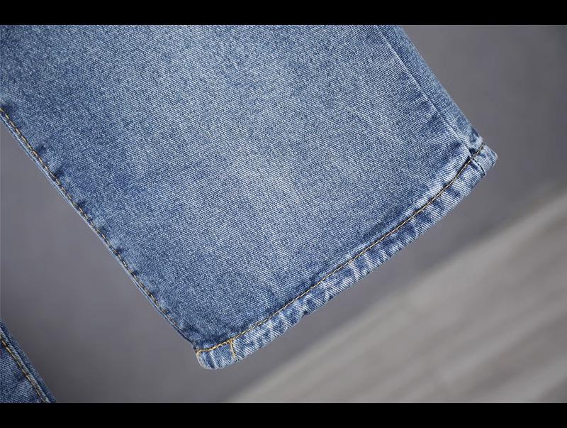 Women's Blue High Waist Korean Style Wide Leg Pants - Slimming Micro Flare, 2024 Trend