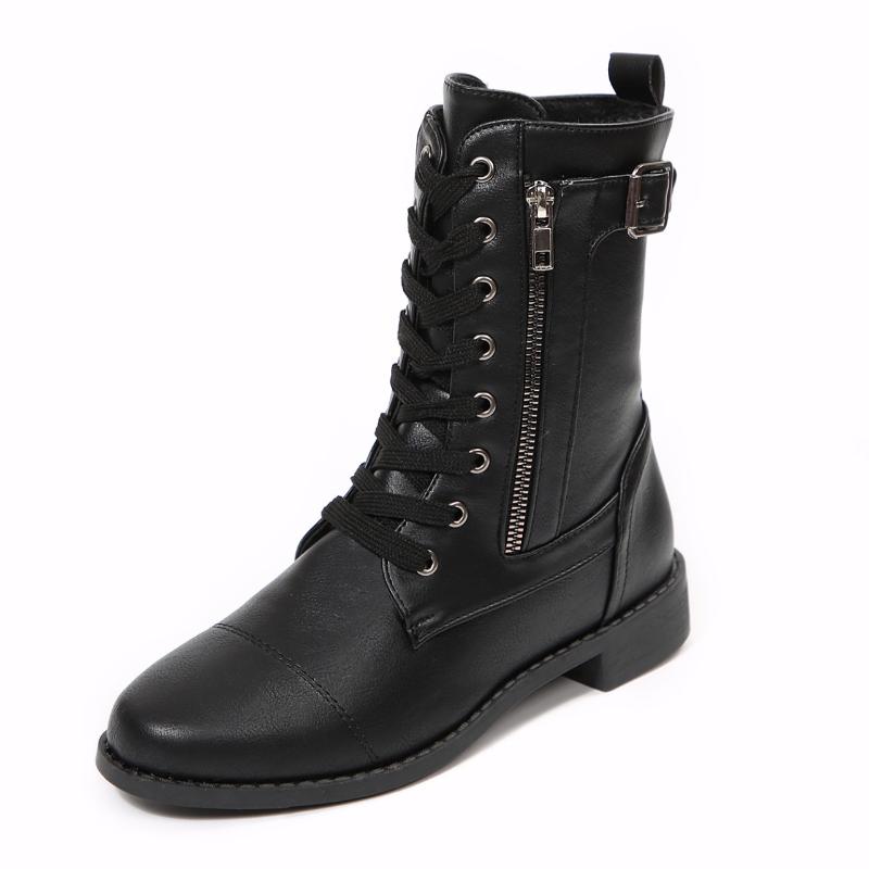 Women Ankle Boots Retro Zipper Mid Calf Plus Size Ladies Short Boots Comfortable Elegant Shoes Women New Botas Mujer