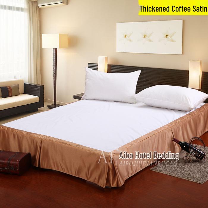 

Hotel Cotton Bed Skirt Cover for Guest Room - Box Style, No Bed Surface 100x200+25 cm