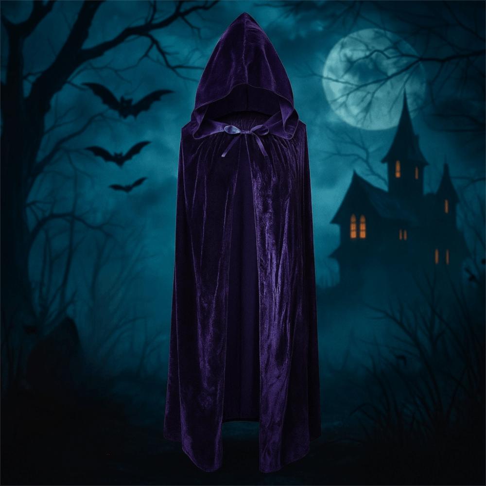 Reversible Design Hooded Robe Full Length Long Cape New Arrival Velvet Cloak Anime Convention