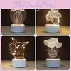 USB-Schreibtischlampe mit 3D-Effekt, Acrylplatte und LED-Beleuchtung für festliche Dekoration