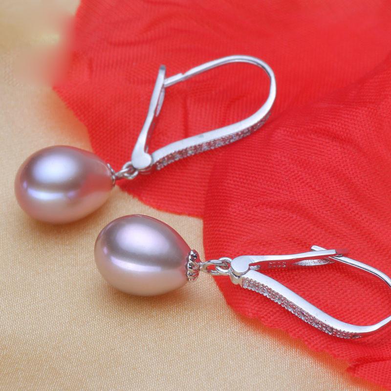 Wedding Natural Freshwater Earrings with Natural Pearls,Gold Plated Baroque Pearl Earring Fine Jewelry Wife Girl Birthday Gift