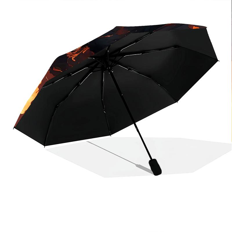 1 PC Automatic Folding Umbrella - Dragon Pattern, Portable & Foldable Design with 8 Ribs, Christmas Birthday Gifts