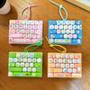26 Grids Stress Relief Keyboard Keychain Realistic Press Fidget Toy Portable Bag Pendant Desktop Decor for Students