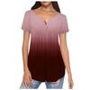 Women Round Neck Print Loose Casual Short Sleeve T-Shirt Tops