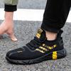 Fashion Summer Safety Shoes Steel Toe Work Shoes Mesh Breathable Work Sneakers for Men Women Lightweight Black Work Shoes Protective
