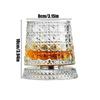 Whiskey Glasses Rotating Whisky Glass with Glass Base 360 Rotate Degrees Crystal Rum Glass for Cocktail Party Drinking