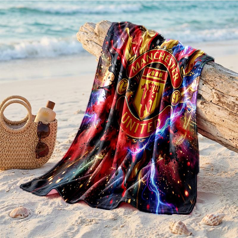 Manchester United Print Mikrofaser Strandtuch Schnelltrocknend Saugfähig Großes Handtuch für Strand Schwimmen Reisen