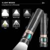 High Power 3*XPG LED Flashlight Type-C Rechargeable Zoom Fidget Spinner Torch with Luminous Strips Decompression Lamp for Outdoor Camping Daily Use