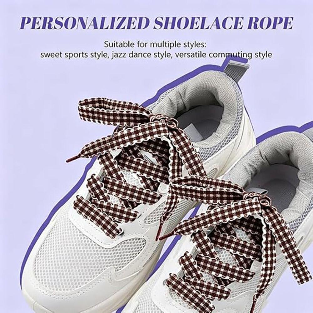 2 Paar DIY Flache Schnürsenkel Stilvolle Schnürsenkel Modeband Schuhbänder Sneaker