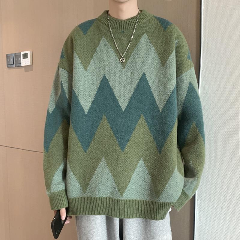 

Новый мужской свитер, мужской внутренний слой, осенне-зимний вязаный кардиган, мужская корейская версия, модная свободная мужская одежда 2XL