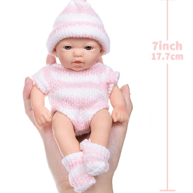 7in Life Like Reborns Toy Dolls Figure Interactive Soft Baby Dolls that Looks Real with Changeable Clothes