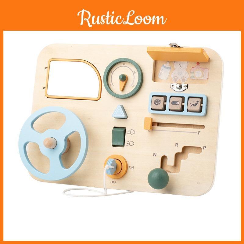 Steering Wooden Car Wheel Game Board Children Puzzle Toys Set For Gifts Kid