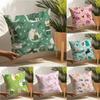 Simple Color Animal Illustration Patterns Pillow Case Linen Pillow Case Sofa Home Decor Cushion Cover Cushion Cove