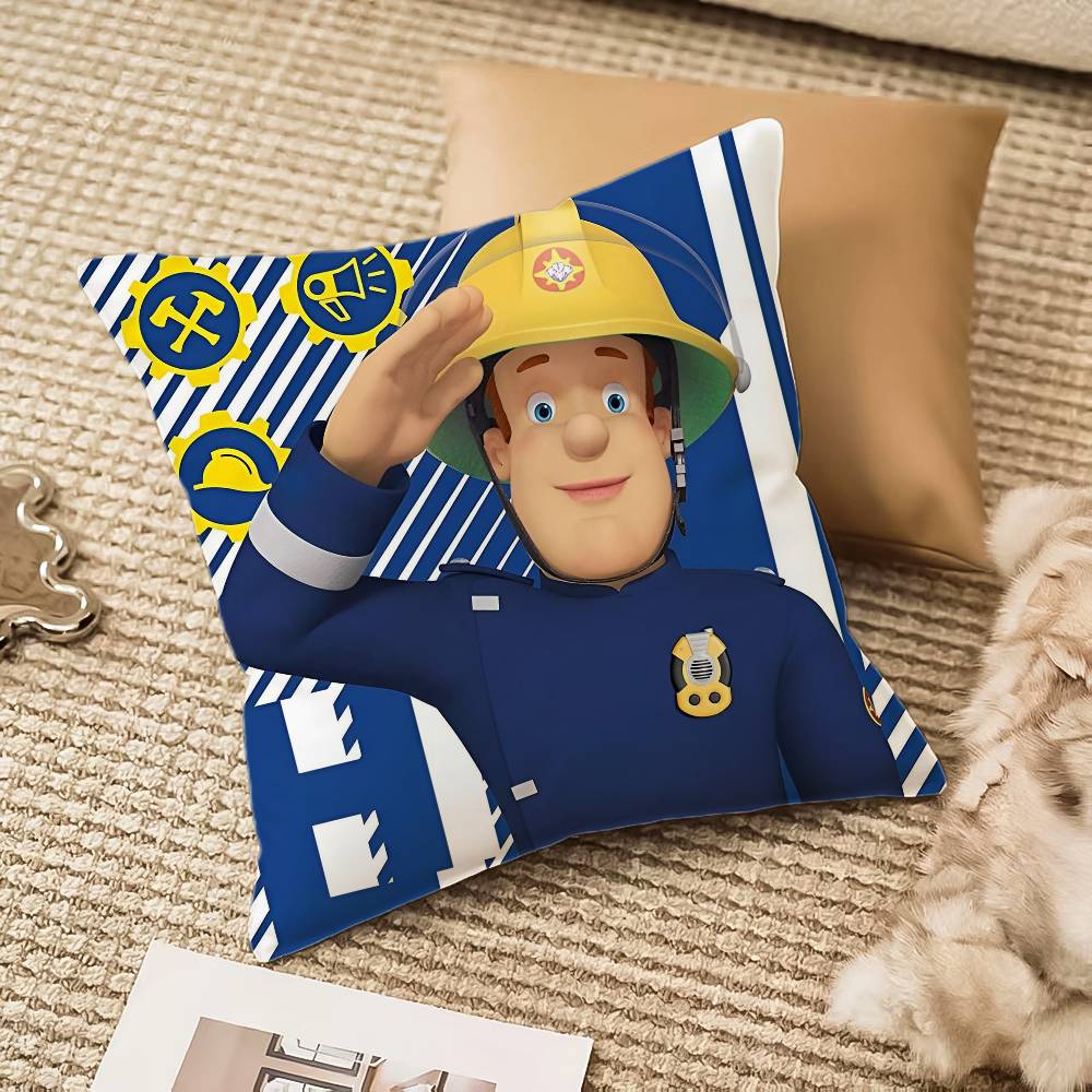 Niedlicher Anime F-Feuerwehrmann S-Sam Kissenbezug Hausstaubmilbenabweisend Unsichtbarer Reißverschluss Sofa Bett