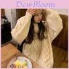 Simple Solid Color Autumn Winter Women Sweater With 3d Pattern And Loose Fit For Casual Wear