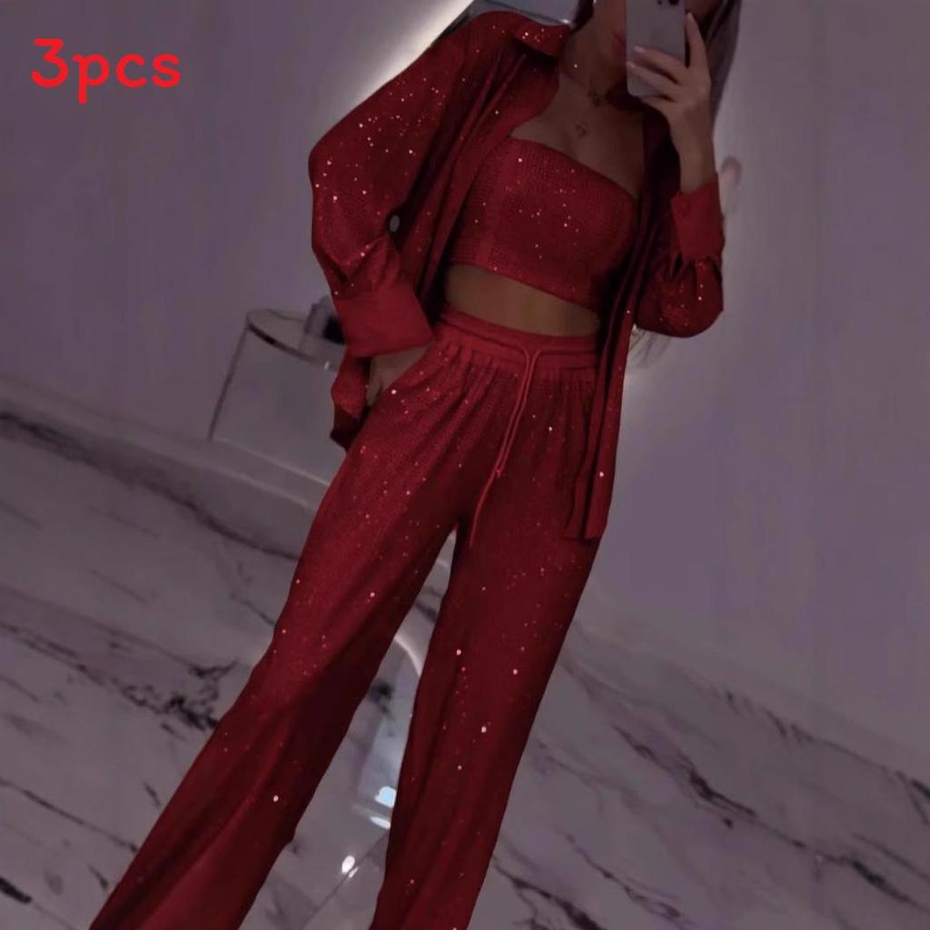Spring Polyester Casual Suit Set With Pockets For Womens Office Wear
