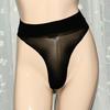 Qinghe Oil-shiny Ultra-thin Women's Underwear Oil-shiny Mid-waist Briefs Women's Sexy Transparent Jj Set Stockings Men's Underwear