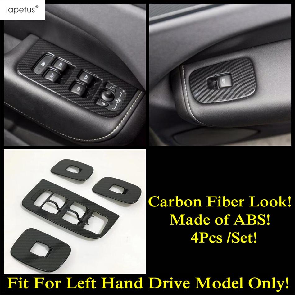 Dashboard AC Air / Window Lift / Handle Bowl / Head Lamp Cover Trim Carbon Fiber Interior Accessories For VOLVO XC60 2018 - 2024