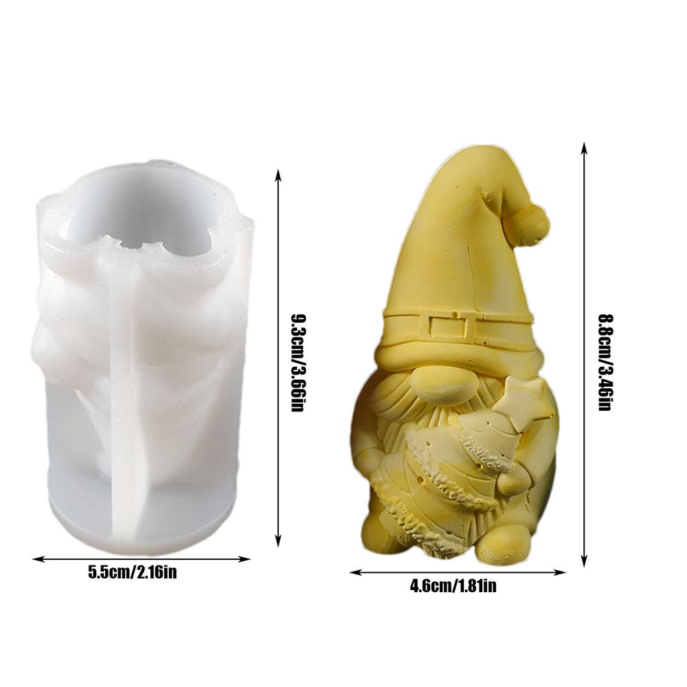 Gnome Mold | Dwarf Candle Making Mould | Valentine's Day Candle Mold for Candle Making 3D Silicone Mold for Resin Plaster