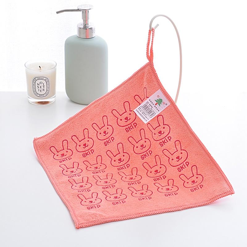 Cute Cartoon Rabbit Microfiber Hand Towel Washcloth
