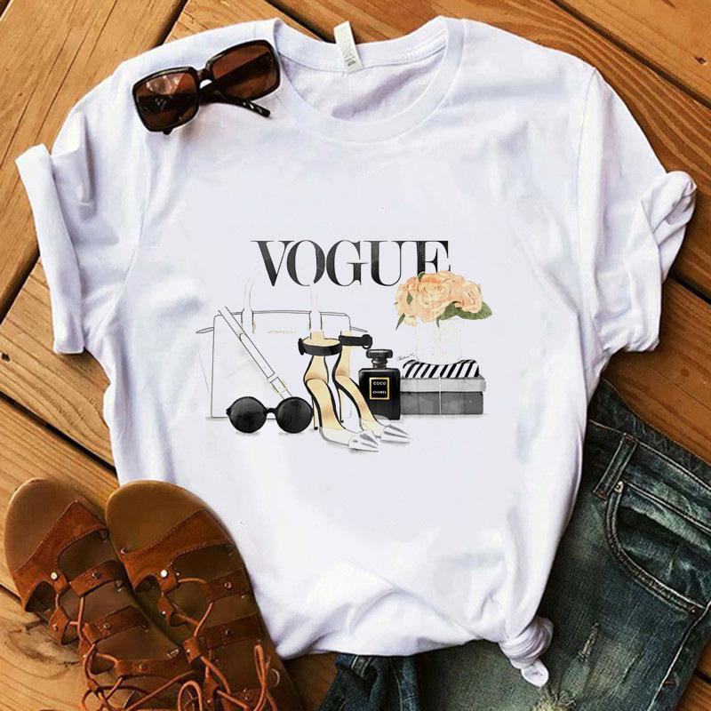 Cartoon Printed T-Shirt Women'S Short Sleeve Women'S Clothing