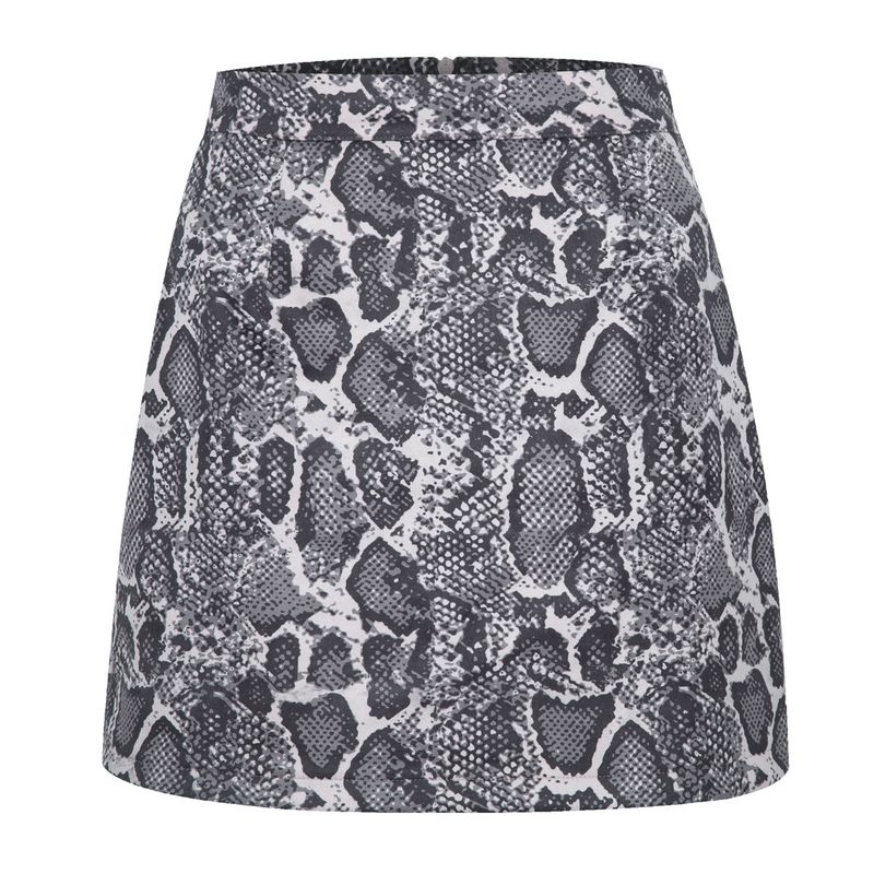 Printed Bag Buttocks Half Body Short Skirt Print Sheath Skirt for Women