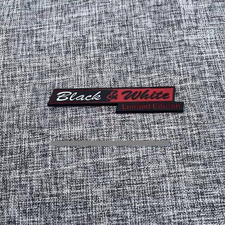 Logo Édition Limitée Noir et Blanc pour LAND ROVER Range YTYEW3 Emblème de coffre arrière Rover Autocollant latéral de voiture Décoration badge métallique 3D
