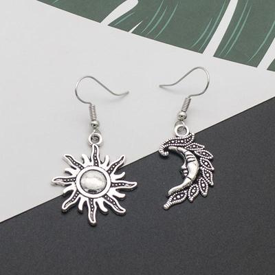 A Song of Ice and Fire Asymmetrical Sun, Moon, and Star Earrings